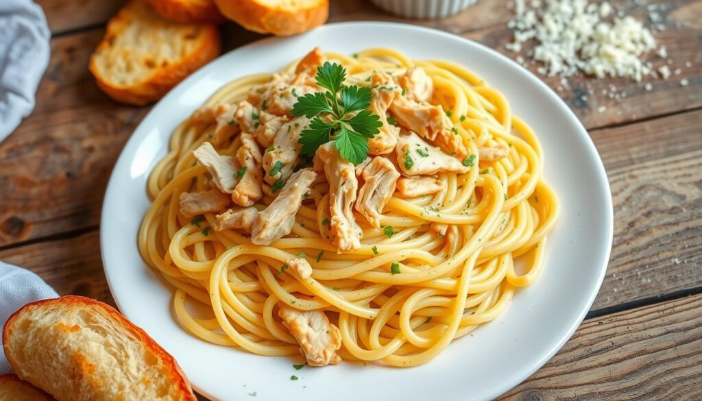 Easy chicken spaghetti dish